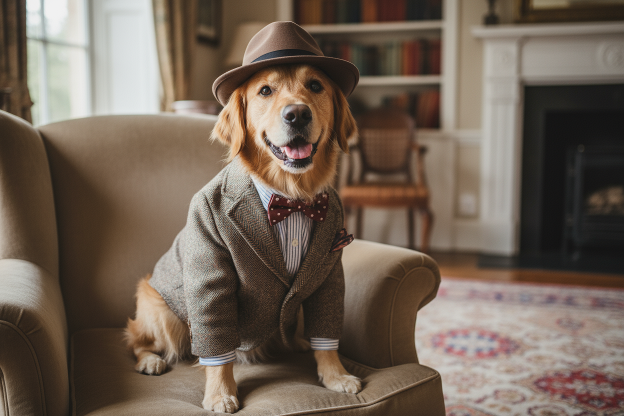 dog dressed