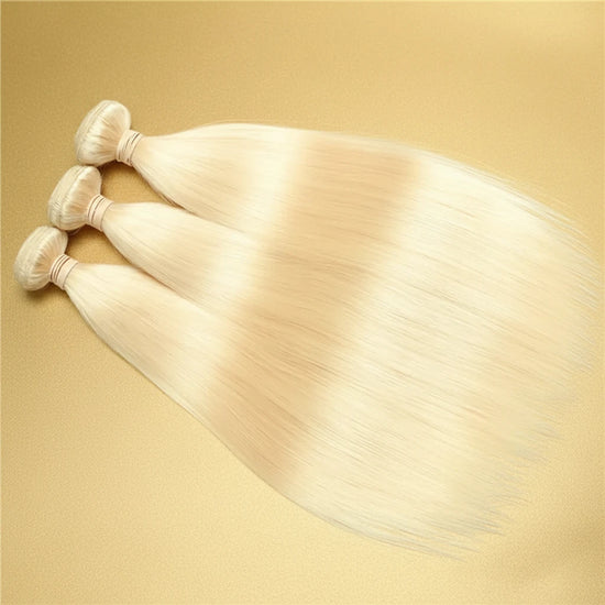 Blond Straight Wave Real Human Hair Extension