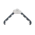 Foldable cloud-shaped clothes hanger with gray arms and white hooks, minimalist design