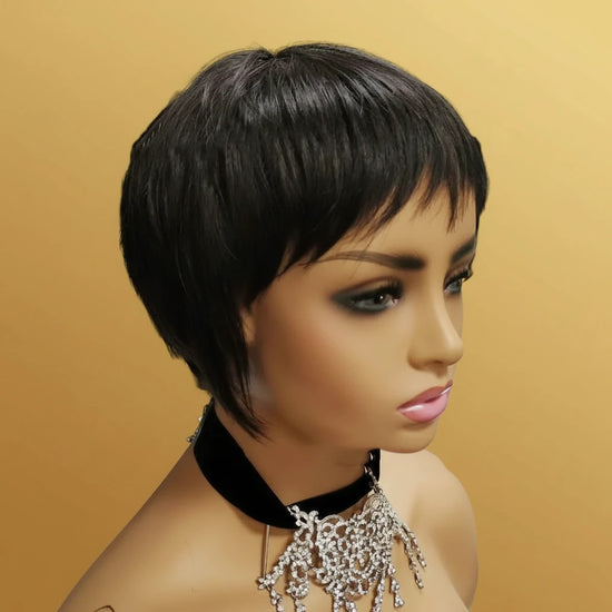 Human Hair Short Non-Lace Wig