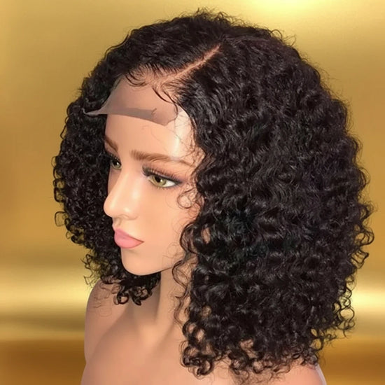 Lace Front Wig for Women - Short Curly Synthetic Hair