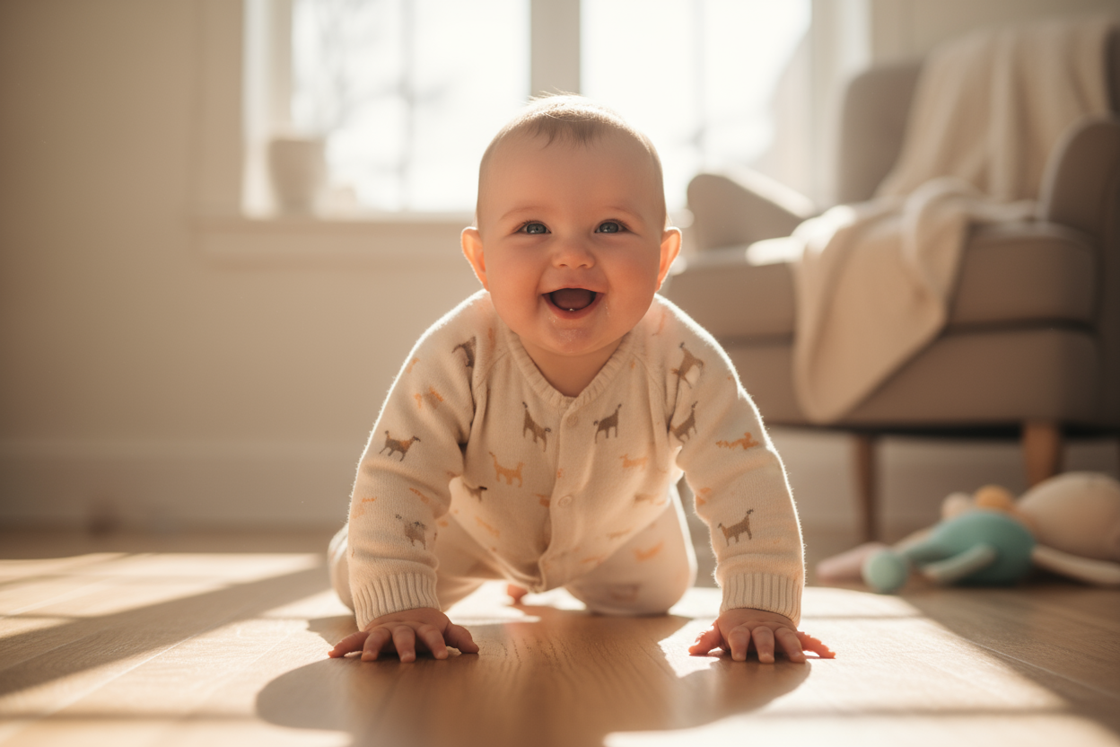 baby crawling