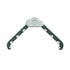 Cloud-shaped plastic clothes hanger with green arms and white hooks, Modern Life text
