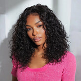 Luxora Curly Human Hair Wigs for Women 13X6X1 Deep Wave Bob Lace Front Wigs F4/27 Highlight Colored Glueless Brazilian Hair Wigs