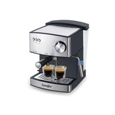 Sonifer espresso machine brewing two cups of coffee on a white background