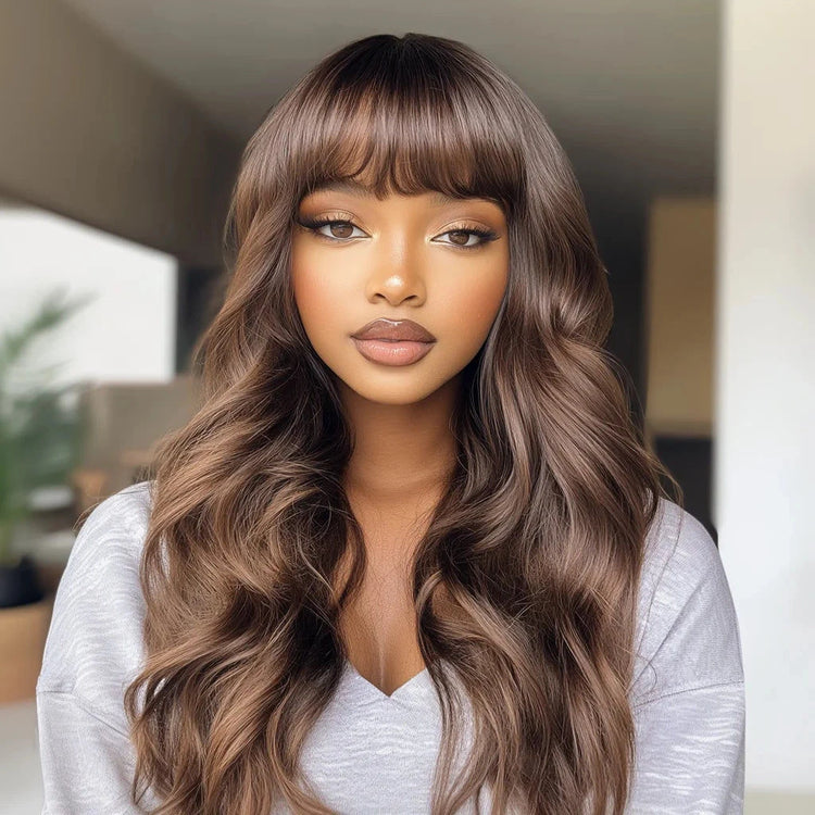 Sheenly Cap - Brazilian Remy Hair Wavy Wig